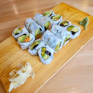 Chef's selection of vegan ingredients in two rolls. at Kei Sushi Restaurant in Philadelphia