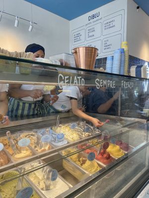 Vegan options of artisan healthy ice cream   at Diblu in Sao Paulo