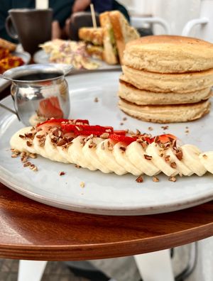 Vegan Hotcakes  #Veganuary at Café Vegetal - Coyoacán in Mexico City