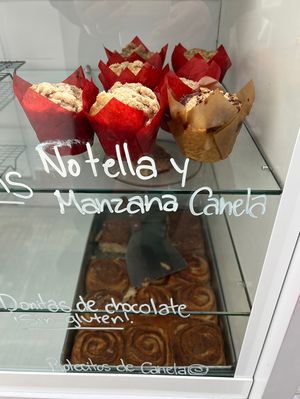 Baked goods in the case #Veganuary at Café Vegetal - Coyoacán in Mexico City
