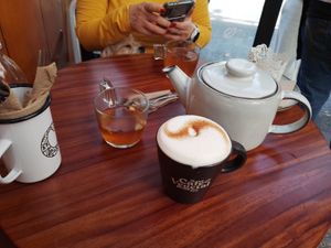 Tisana y Cappuccino at Café Vegetal - Coyoacán in Mexico City