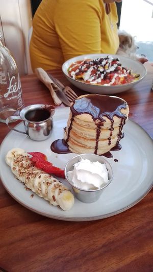 Hotcakes y Nachos at Café Vegetal - Coyoacán in Mexico City