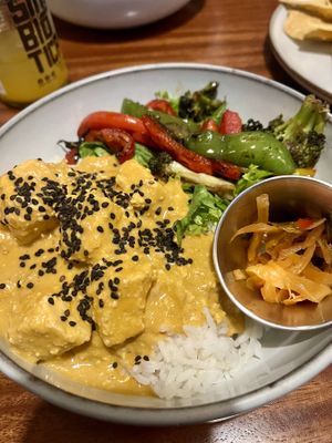 Bowl Spicy Peanut Todu  at Café Vegetal - Coyoacán in Mexico City