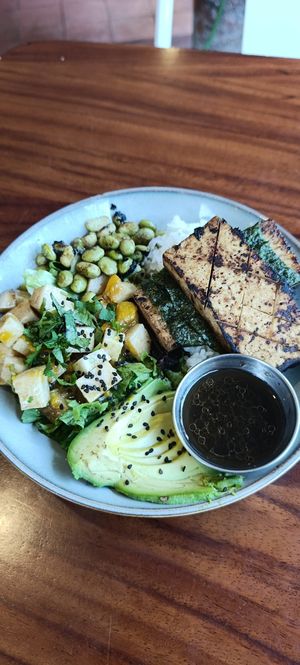 Sushi bowl at Café Vegetal - Coyoacán in Mexico City