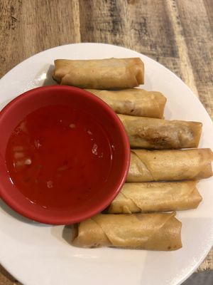 Vegan spring rolls  at Thai Bites in Kogarah