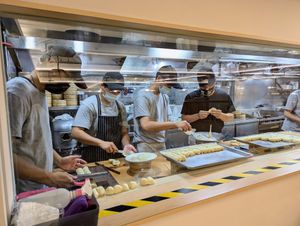 kitchen at Veggienius in Taipei