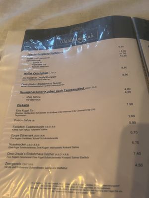 Speisekarte   at Einkehrhaus Waidmannsruh in Koenigswinter