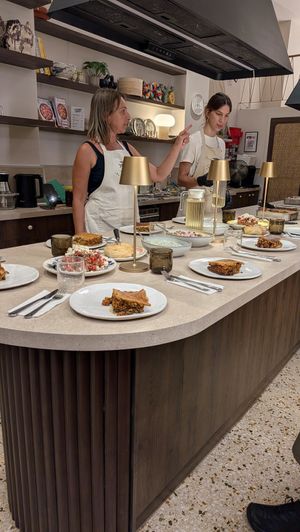 Greek kitchen cooking class with vegan moussaka, tzatziki, fava, and almond veta at SOYBIRD - Vegan Cooking Experience in Athens