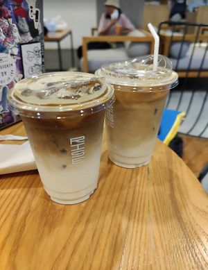 Soya milk tea and coffeee  at RISE Cafe and Bar in Bangkok