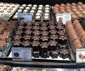 Dark chocolate stars at AUH - Läderach - TA in Abu Dhabi