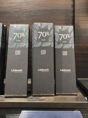 70% dark chocolate bar at AUH - Läderach - TA in Abu Dhabi