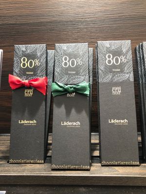 80% dark chocolate bar at AUH - Läderach - TA in Abu Dhabi