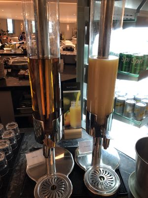 Juice station  at AUH - Pearl Lounge - TA in Abu Dhabi