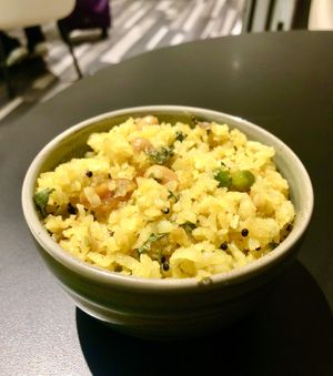 Peanut poha   at AUH - Pearl Lounge - TA in Abu Dhabi