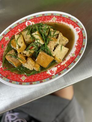 Tao Hu Pad Cha Aom  at Lee Jae Veg in Bangkok