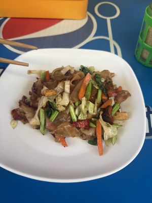 drunken noodle.  at Lee Jae Veg in Bangkok