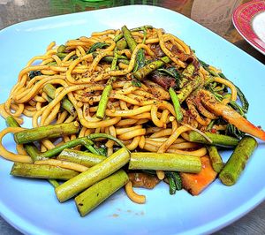 Med So Ba Pad Kra Ched. Tasty! at Lee Jae Veg in Bangkok