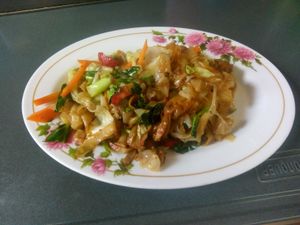 Noodles at Lee Jae Veg in Bangkok