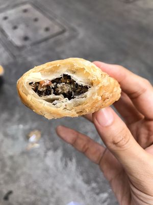 Coconut curry puff 😊💕 at Lee Jae Veg in Bangkok
