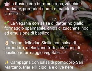 Pizze vegane sul menu at Bocche di Fuoco in Catania