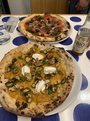 Vegania and Campagna pizza    at Bocche di Fuoco in Catania