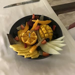 Fruit platter   at Tamure Beach Grill in Bora Bora