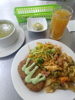 Meal of the day at Tienda & Cocina Vegetariana in Medellin