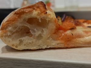 Our neapolitan pizza look how much air , you are welcome to visit us  at Bella Estrela in Covilha