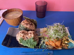 Onigiri plate   at Hakoo Cafe Me in Kamakura