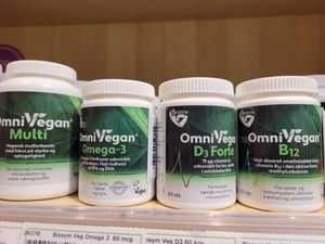 Vegan supplements at Sunkost Gunerius in Oslo
