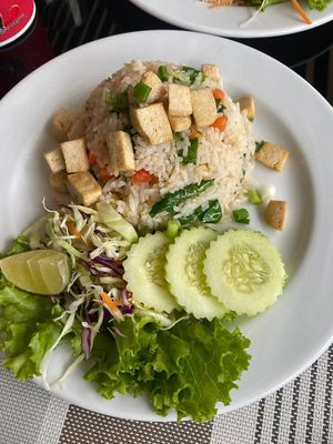 Fried Rice with vegetables and tofu at Dome Restaurant and Bar in Phuket