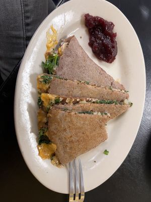 Thanksgiving Quesadilla  at Portia's Cafe in Columbus