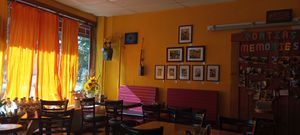 Nice cozy cafe, excellent food, accommodation and service. Our 97 year old mom had never been to a vegan/vegetarian cafe before, but said she'd come back to try more dishes. at Portia's Cafe in Columbus