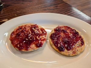 English muffin at Portia's Cafe in Columbus