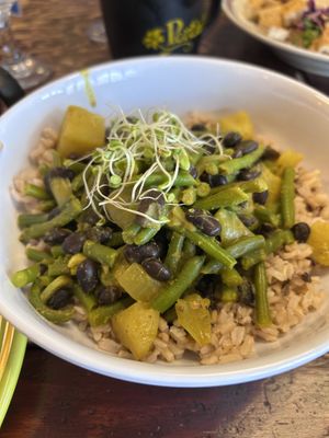 Green bean curry  at Portia's Cafe in Columbus