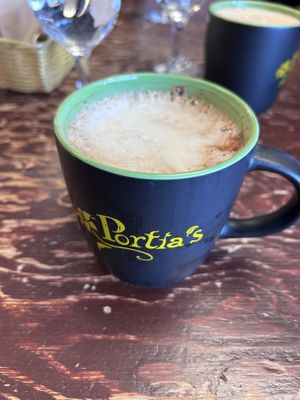 Cocoa lattee  at Portia's Cafe in Columbus