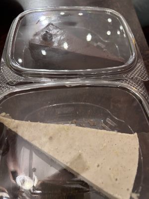 Coconut and chocolate cheese cake   at Portia's Cafe in Columbus