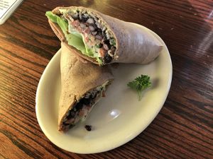 The burrito  at Portia's Cafe in Columbus