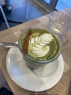 soy matcha latte  at Soulful Home Cafe in Mount Waverley