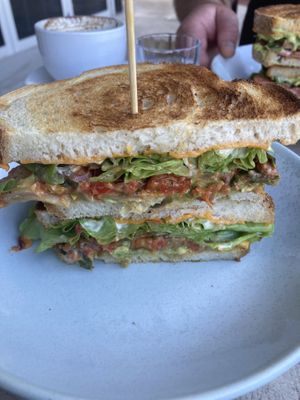 Chick*n and avocado toastie. Really delicious!   at Soulful Home Cafe in Mount Waverley