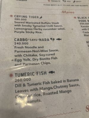 ‘Veggie’ dish with fish  at Lost In Baan in Luang Prabang