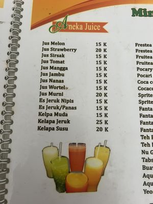 Juices  at Rasa Sayang in Pangandaran