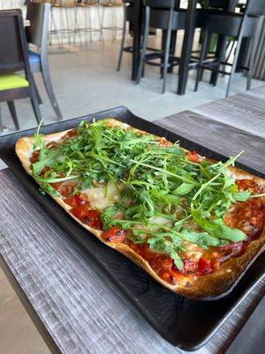 Flammkuchen   at Strandpaviljoen Faro Beach in De Cocksdorp