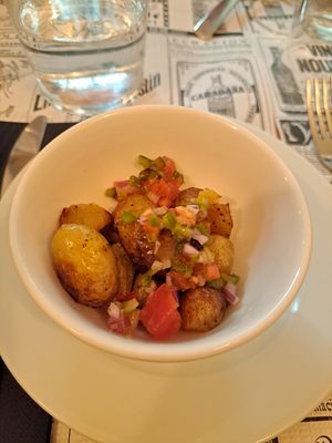Potato bravas at La Gracienca in Barcelona