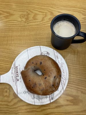 Blueberry bagel  at Rainbow Crust in Busan