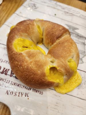 Coconut cheese bread (so good!) at Rainbow Crust in Busan