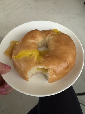 Cheese bagel   at Rainbow Crust in Busan
