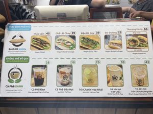 Menu   at Bánh Mì Xanh in Ho Chi Minh City