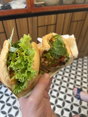 Premium Bahn Mi (photo doesn’t do it justice, this thing was thicc)  at Bánh Mì Xanh in Ho Chi Minh City