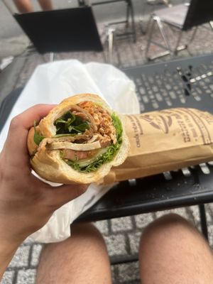 vegan premium banh mi  at Bánh Mì Xanh in Ho Chi Minh City